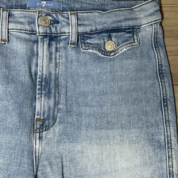 7‎ For All Mankind Jeans Size 30 Y2K Style A Pocket boot cut Denim Blue - Picture 3 of 10